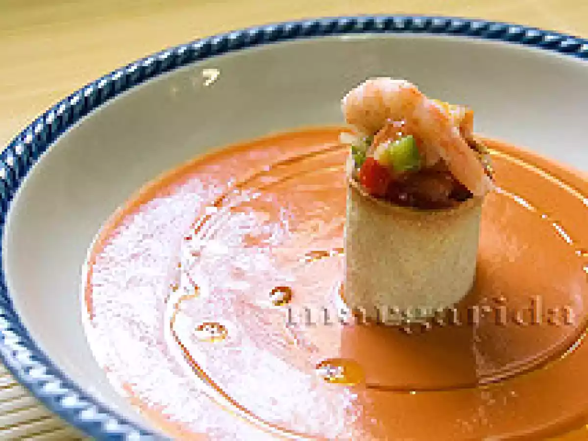 Gazpacho ligero con manzanas