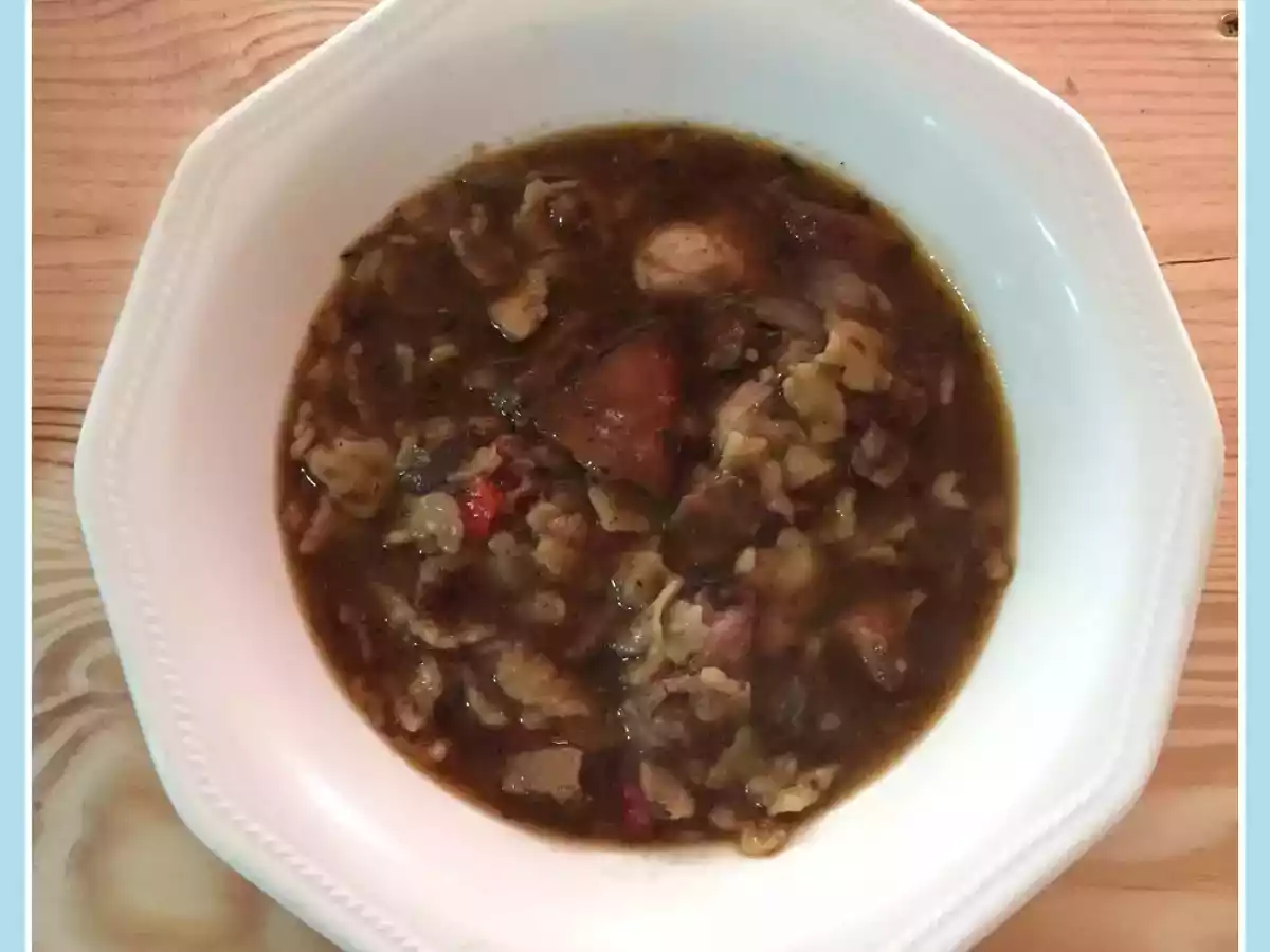 Gazpacho manchego con rovellones