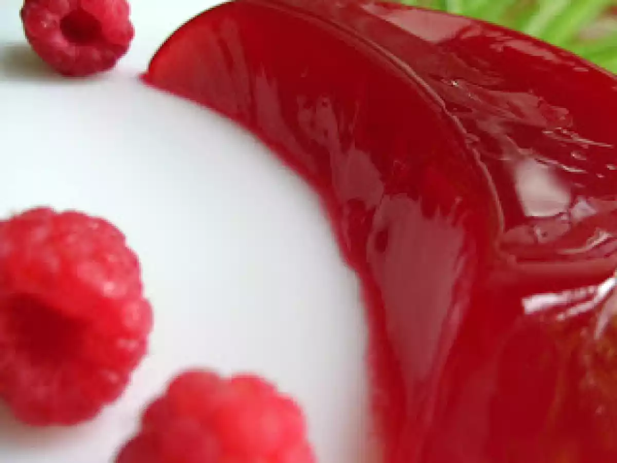 Gelatina de frambuesa