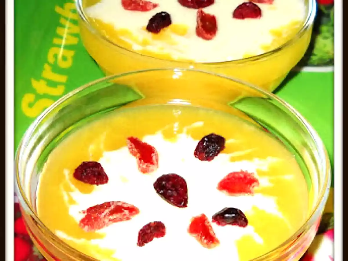 Gelatina de naranja y queso crema