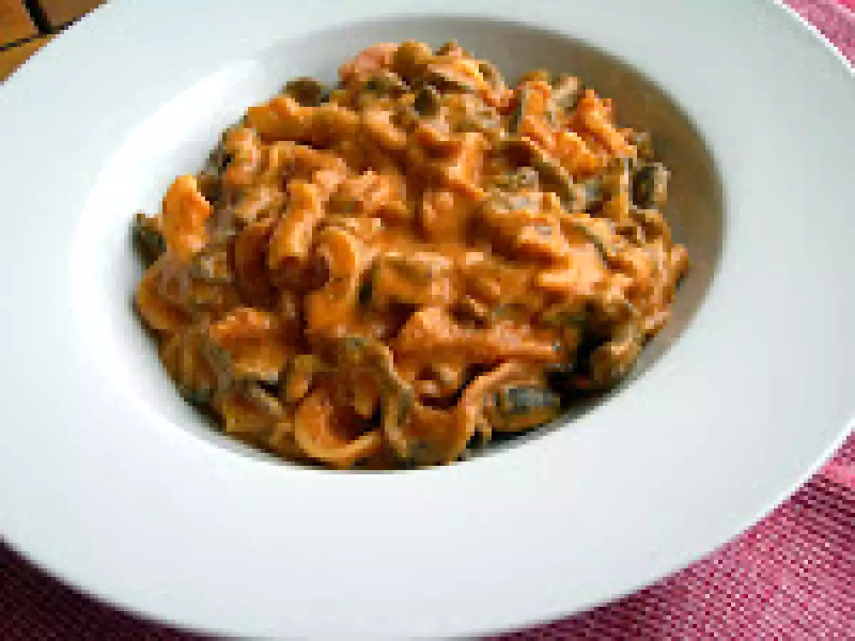 Giglis (pasta) en salsa de almendras. Paso a paso - foto 2