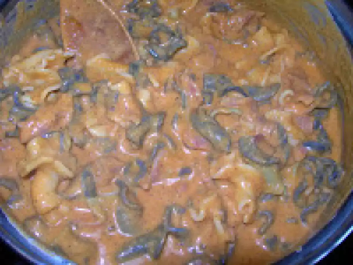 Giglis (pasta) en salsa de almendras. Paso a paso - foto 3