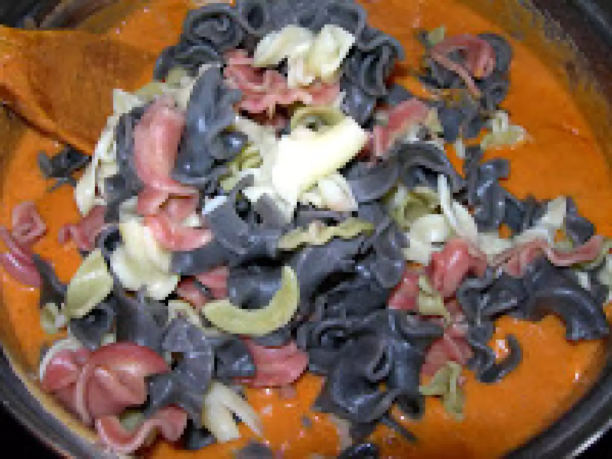 Giglis (pasta) en salsa de almendras. Paso a paso - foto 4