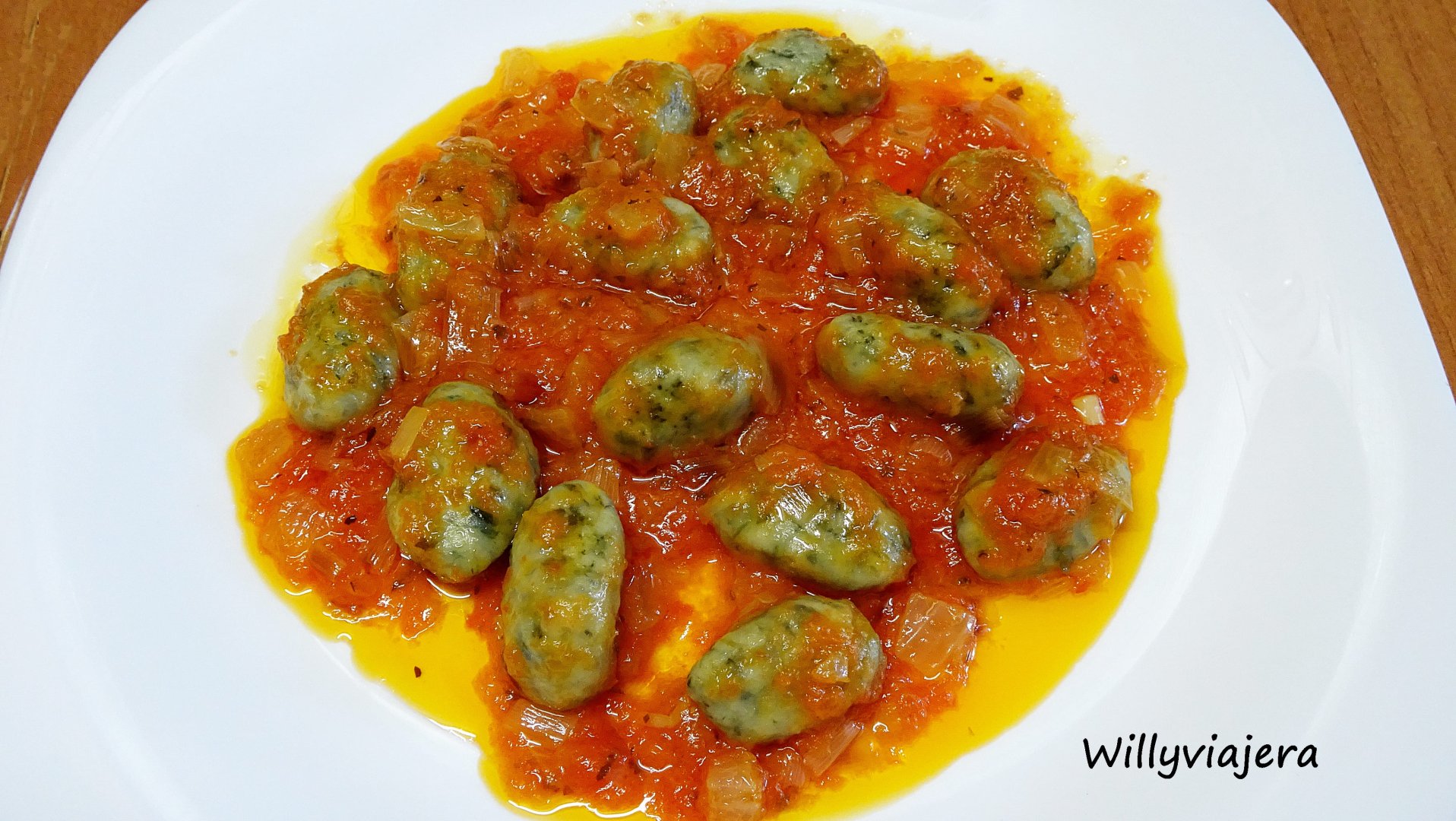 Gnocchis de espinacas con tomate Receta Petitchef