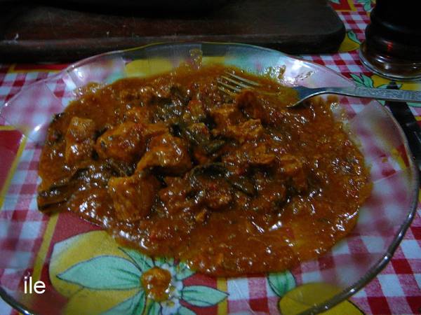 Goulash de cerdo con hongos