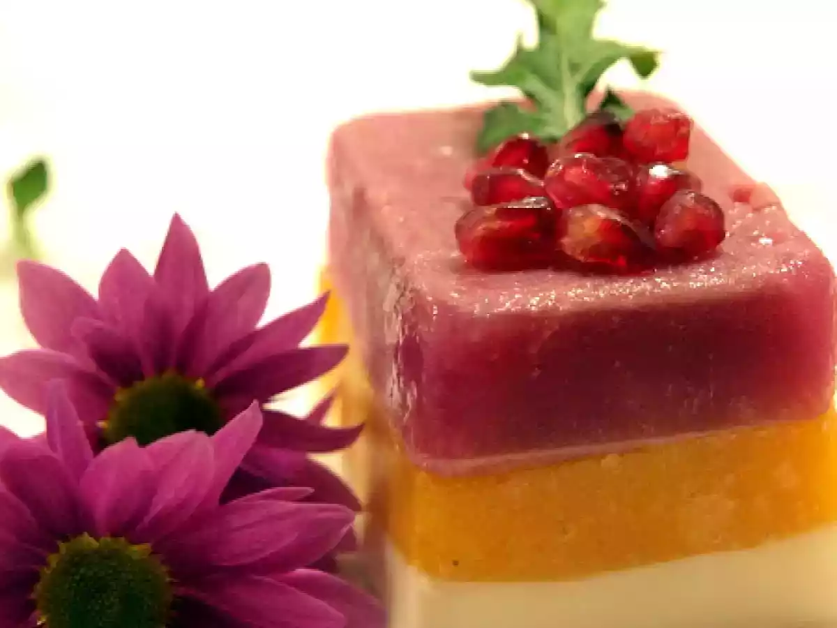 Granada, persimon y yogur a la gelatina - foto 2