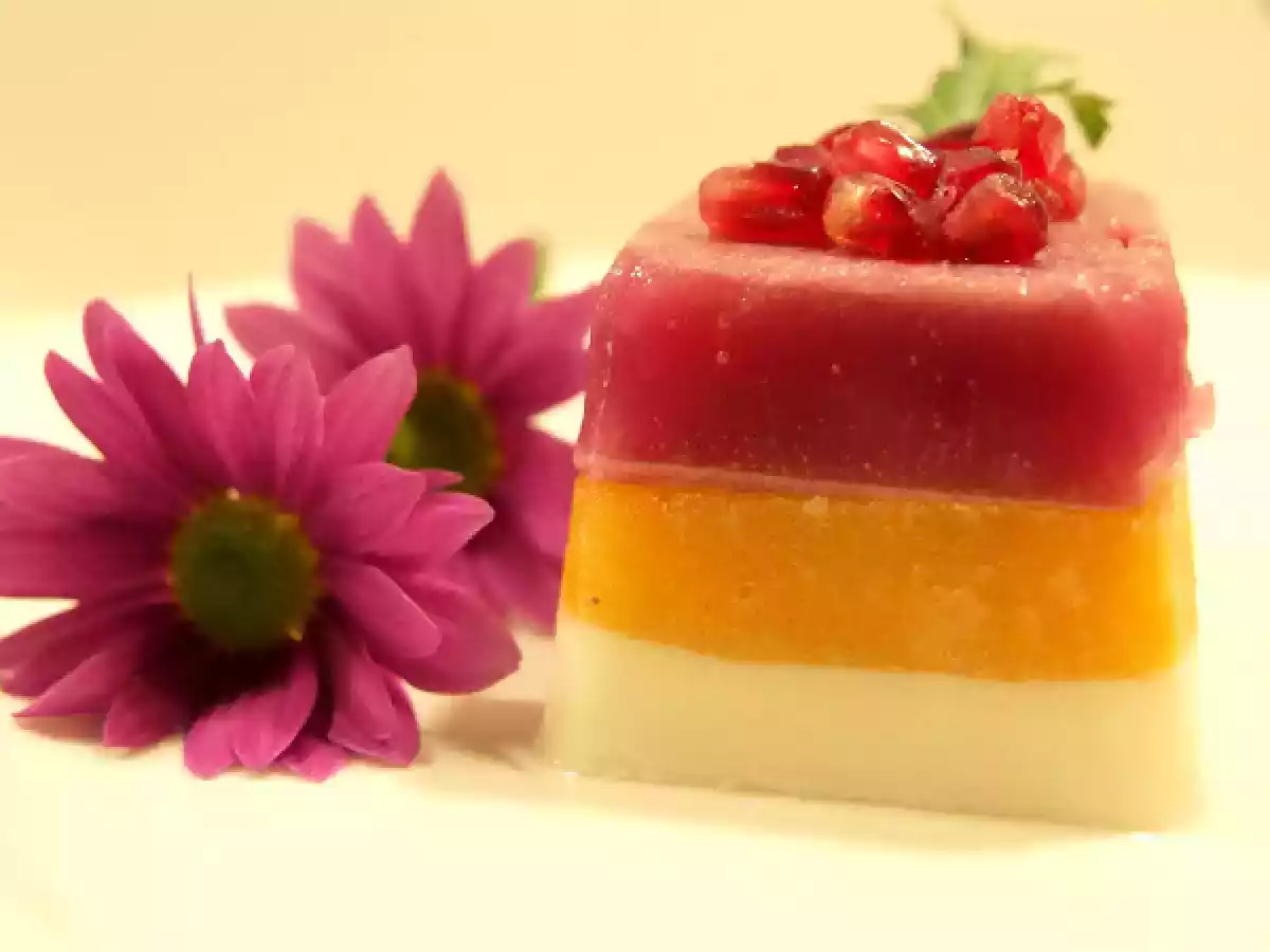 Granada, persimon y yogur a la gelatina - foto 4