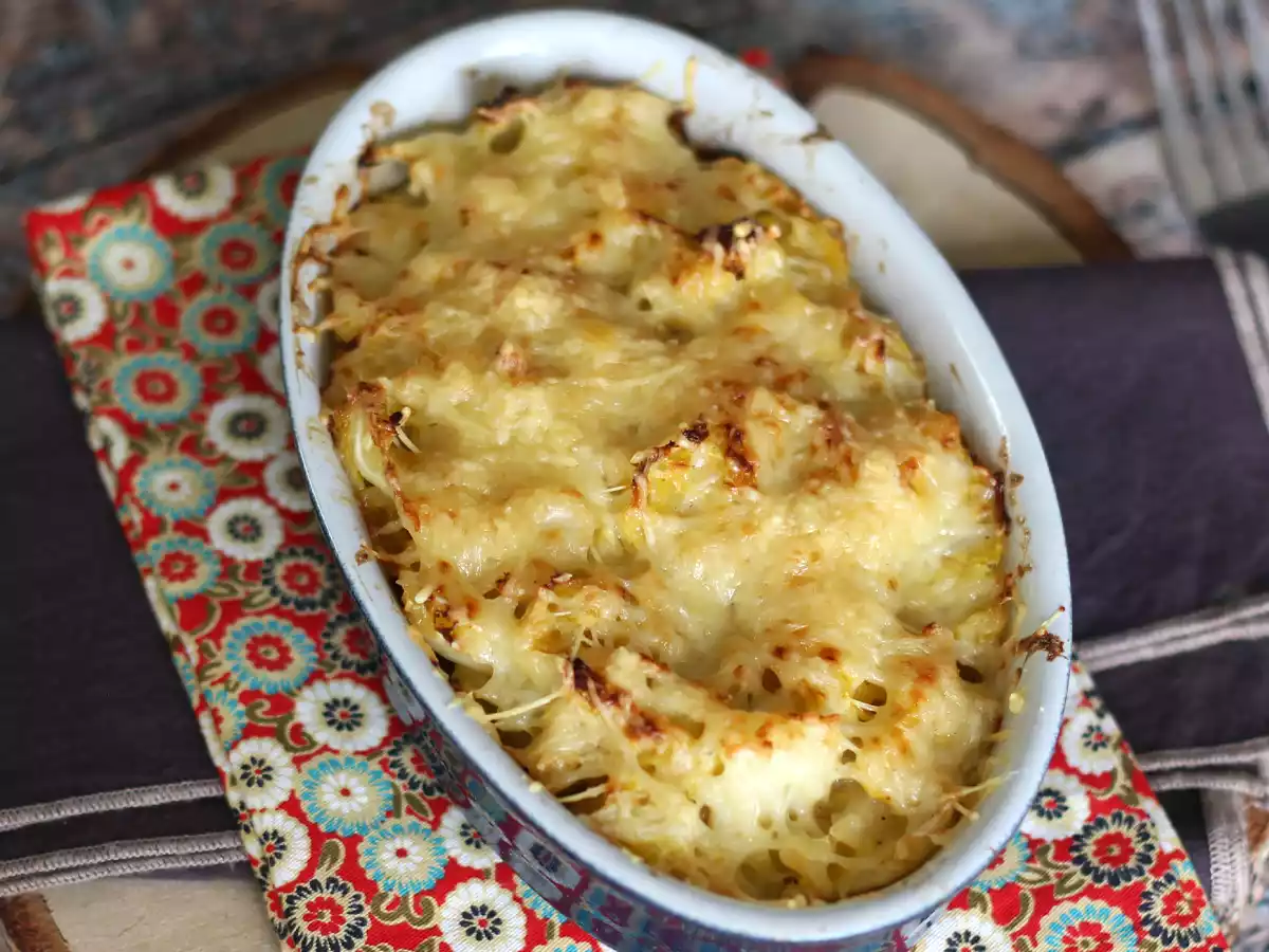 Gratinado de col rizada con bechamel y queso - foto 4