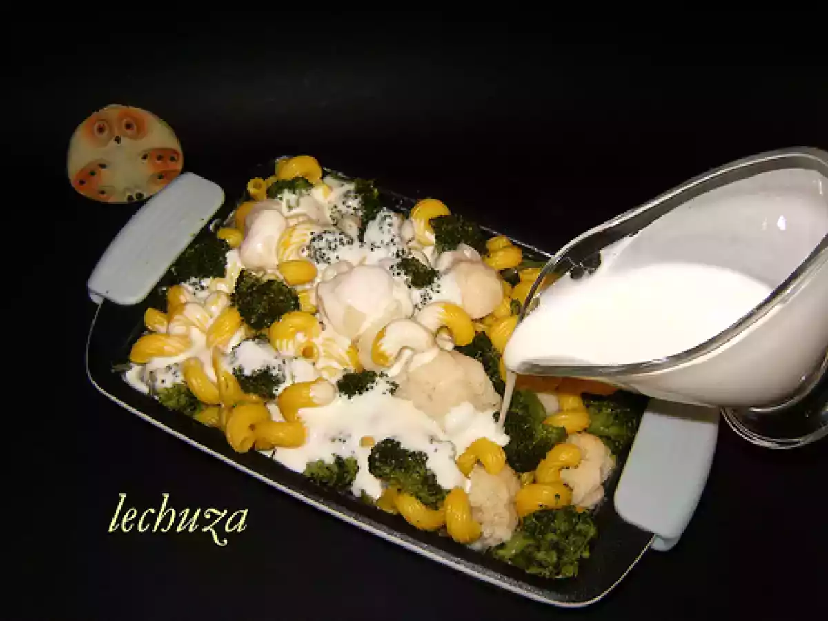 Gratinado de pasta con coliflor y brecol - foto 8