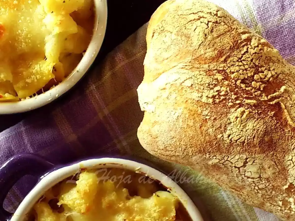 Gratinado de Pasta con coliflor y patatas