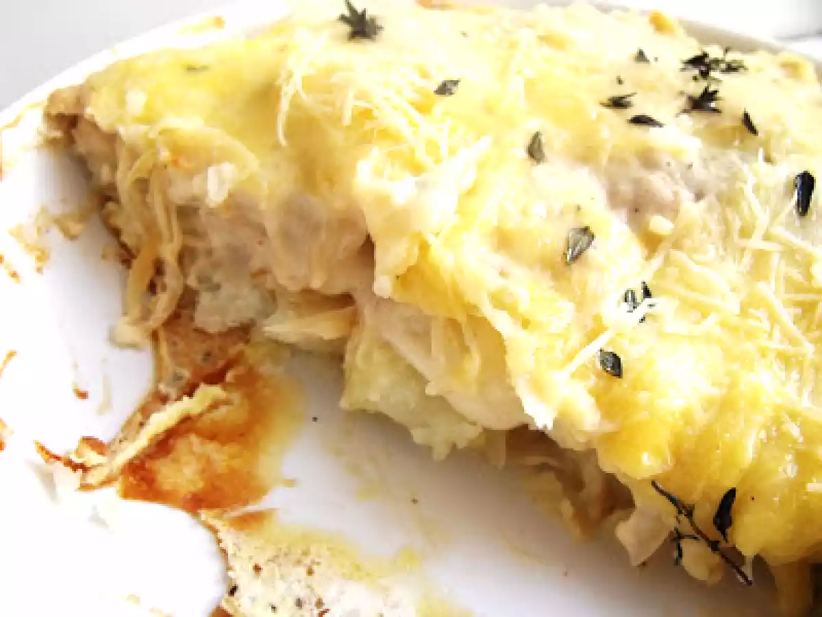 Gratinado de patata, champiñones y cebolla - foto 4