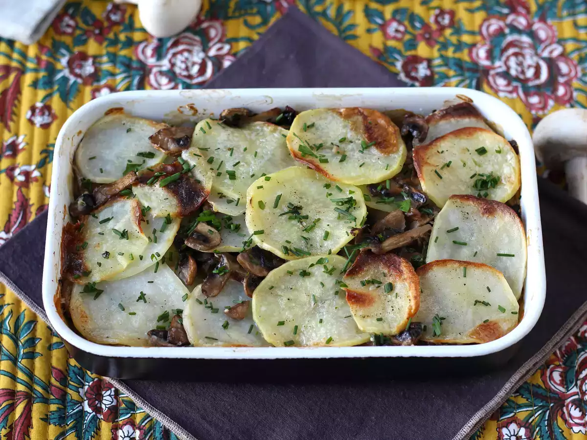 Gratinado de patatas con champiñones - foto 5