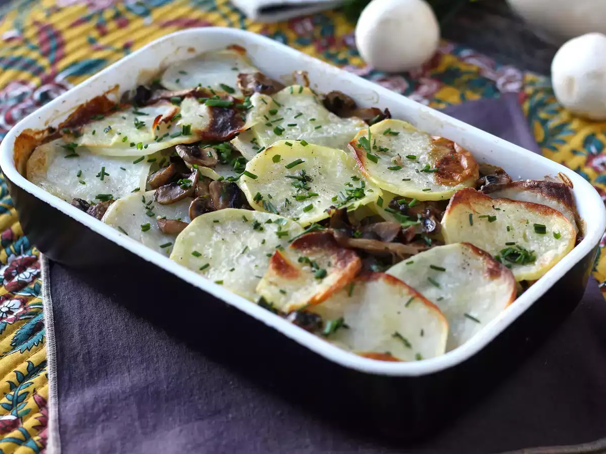 Gratinado de patatas con champiñones - foto 6