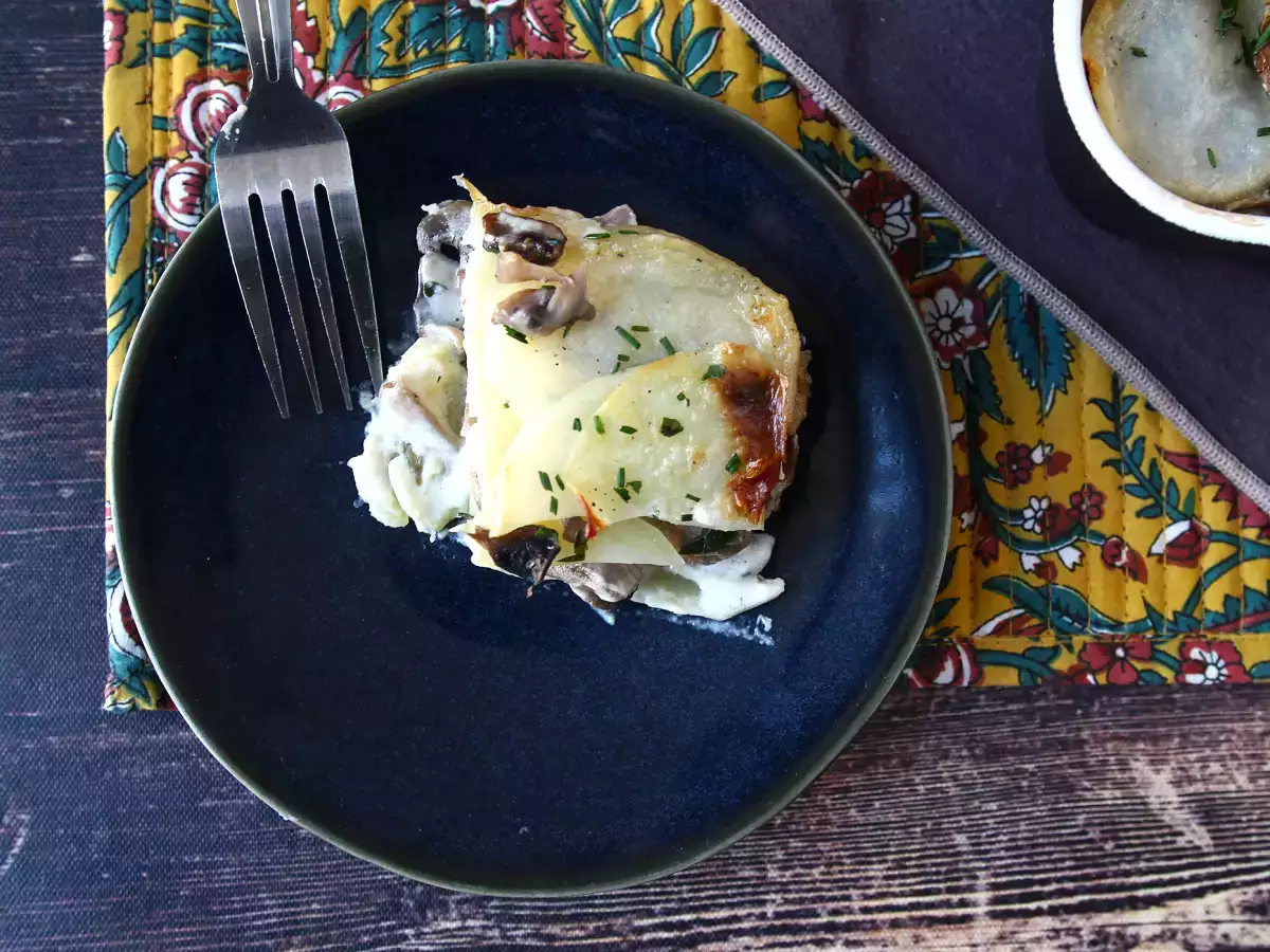 Gratinado de patatas con champiñones - foto 7