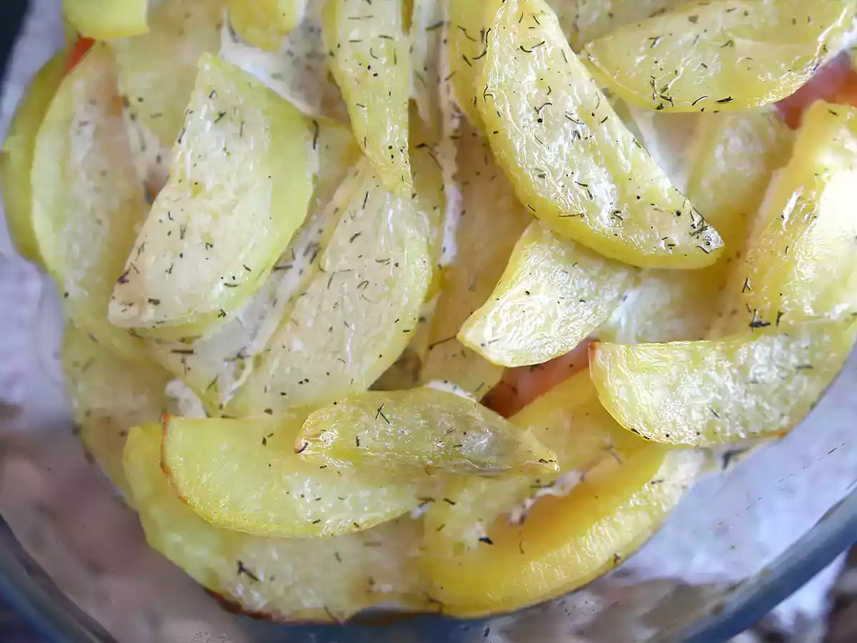 Gratinado de patatas y salmón ahumado - foto 2