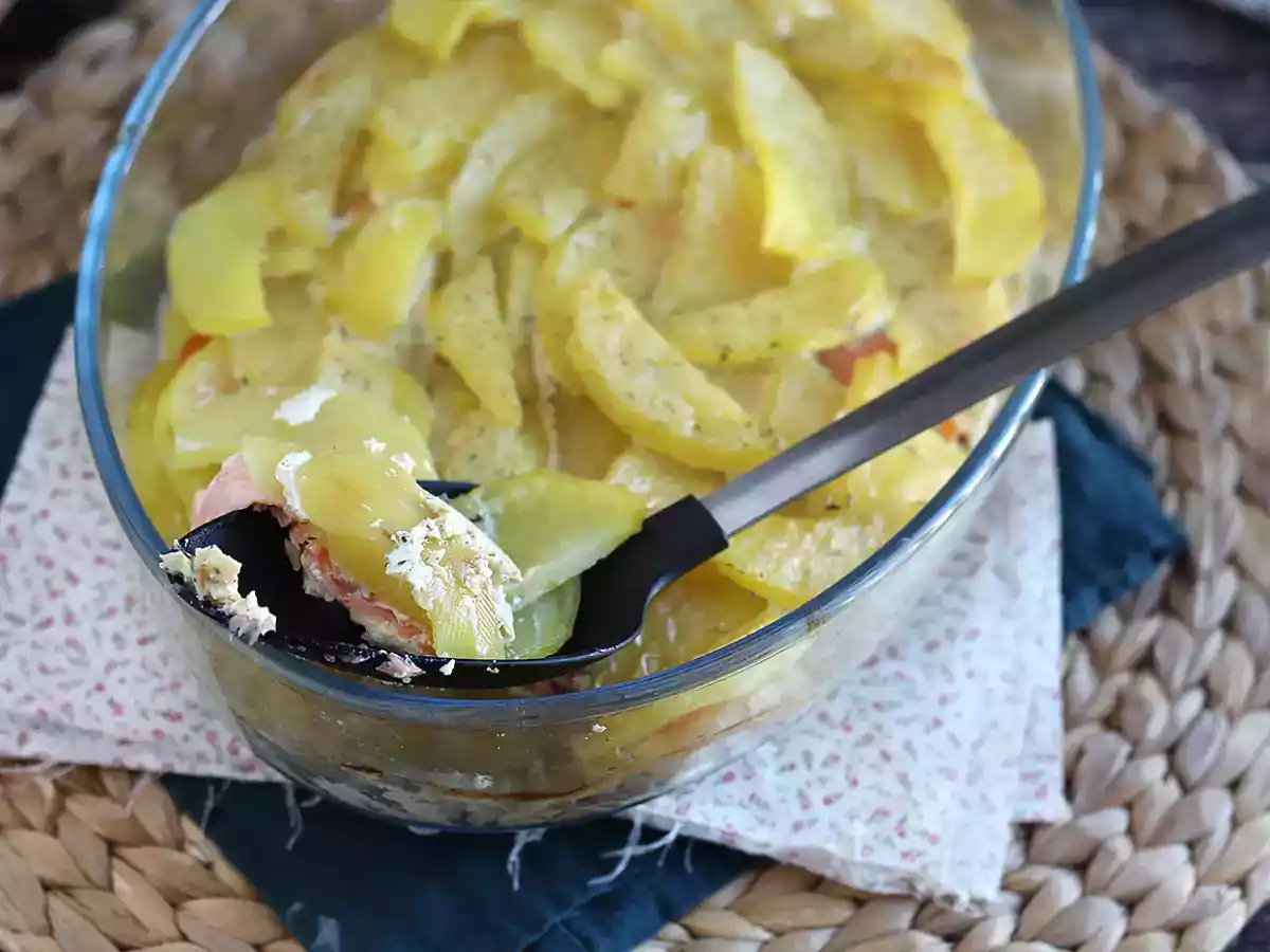 Gratinado de patatas y salmón ahumado - foto 3