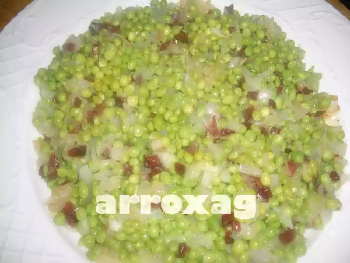 Guisantes lágrima con virutas de ibérico y chalotte - foto 2