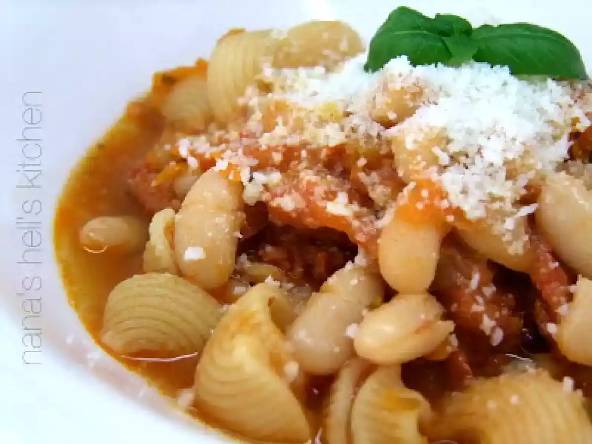 Guiso de alubias con pasta - foto 3