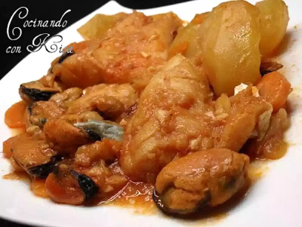 Guiso de bacalao con mejillones (fussioncook)