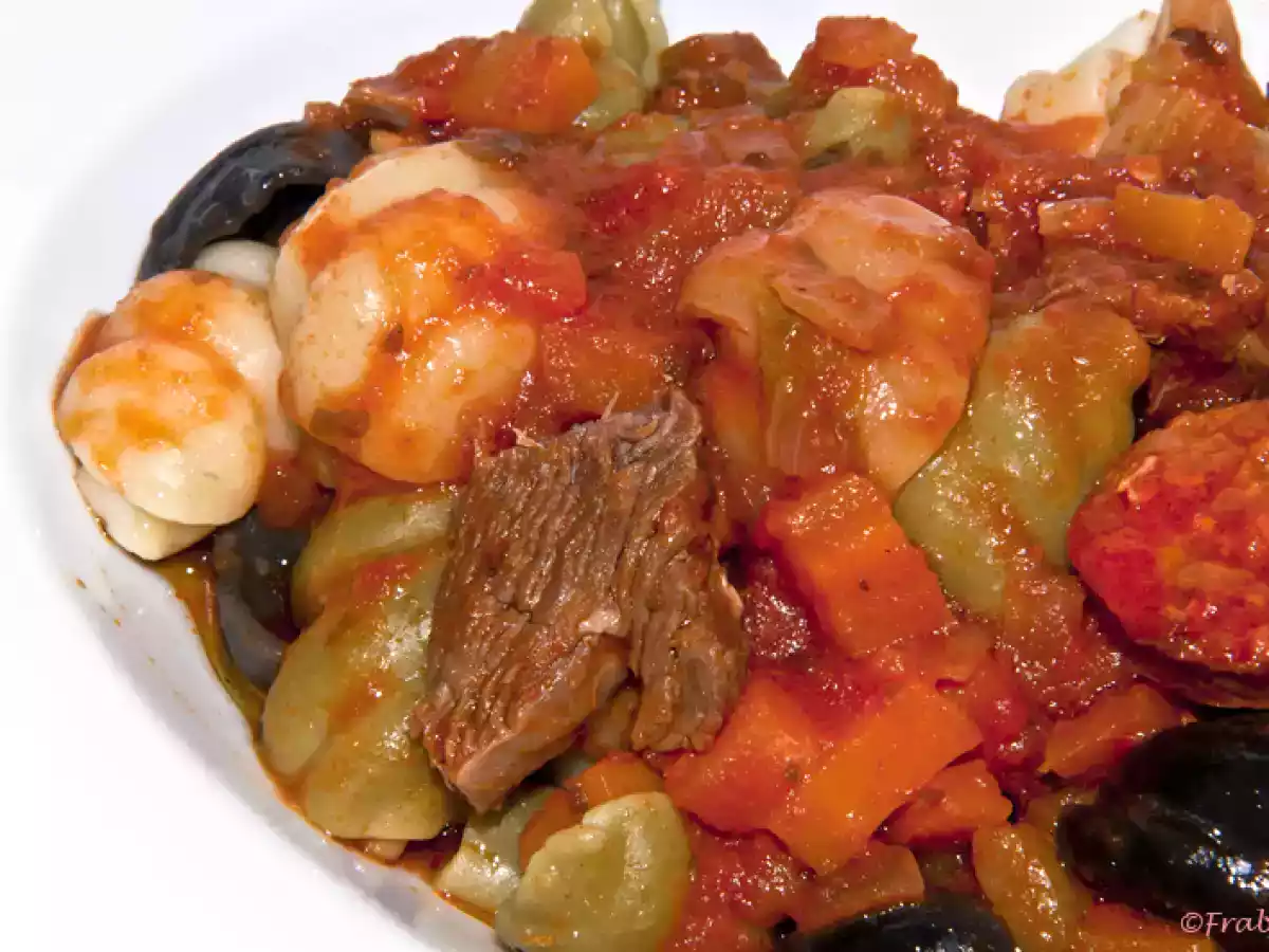 Guiso de carne y pasta