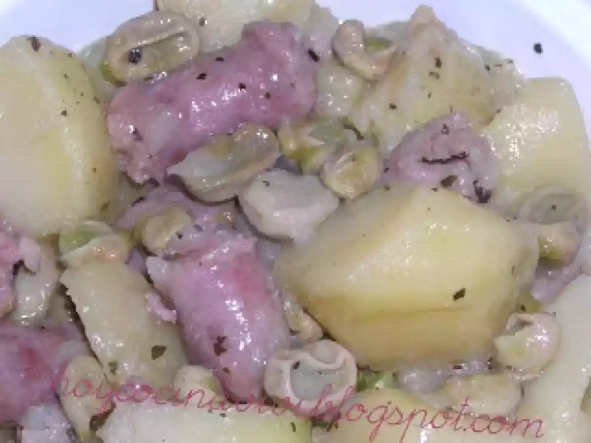 Guiso de habitas con longanizas - foto 3