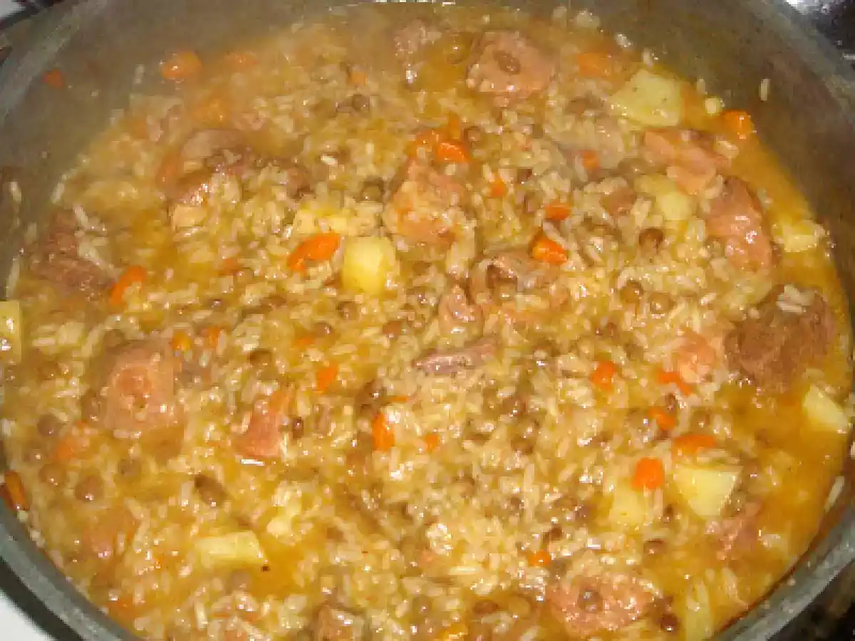 Guiso de lentejas y arroz - foto 3