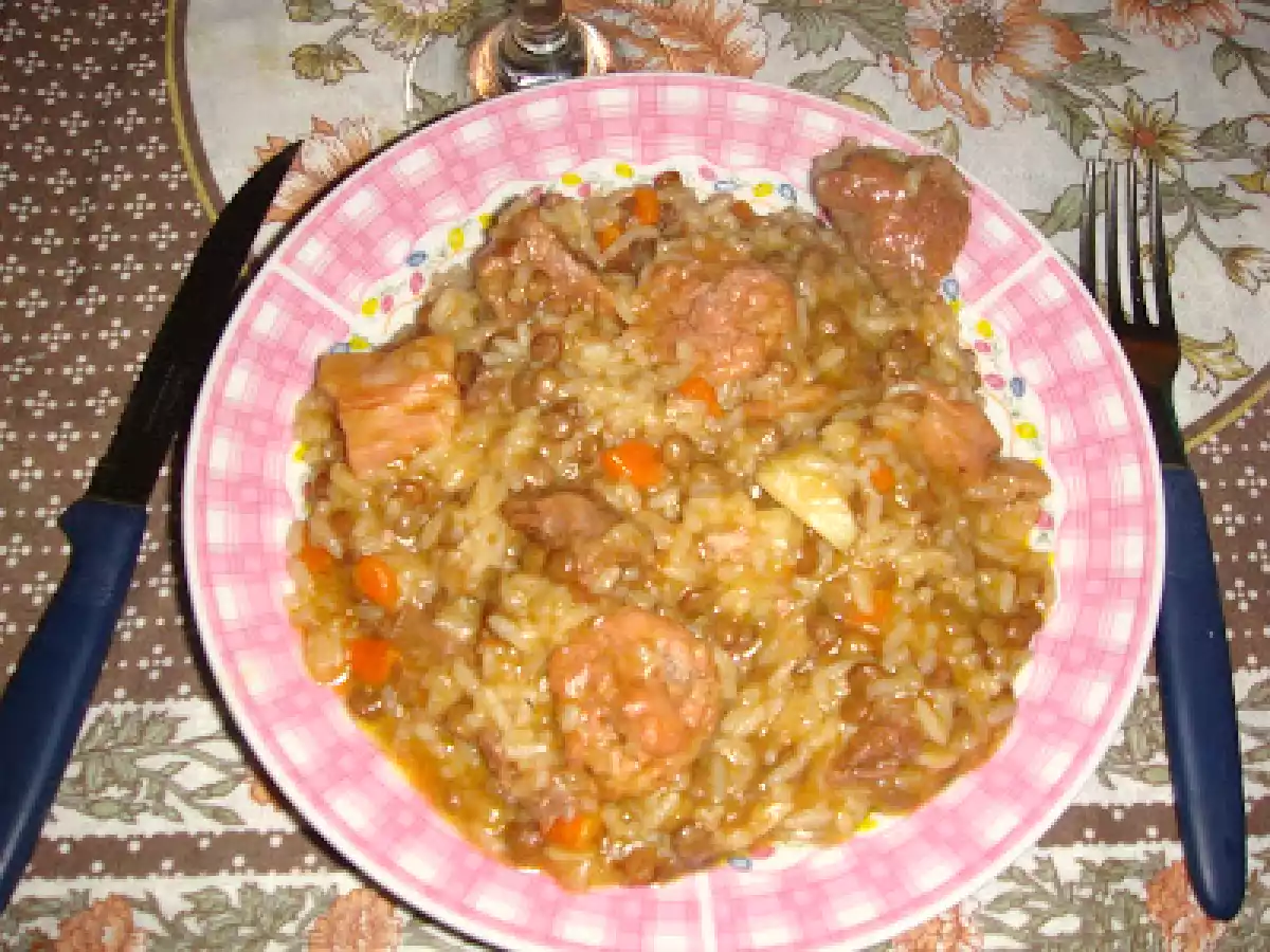 Guiso de lentejas y arroz - foto 4