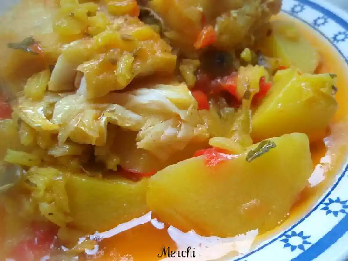 Guiso de patatas con arroz y bacalao - foto 4