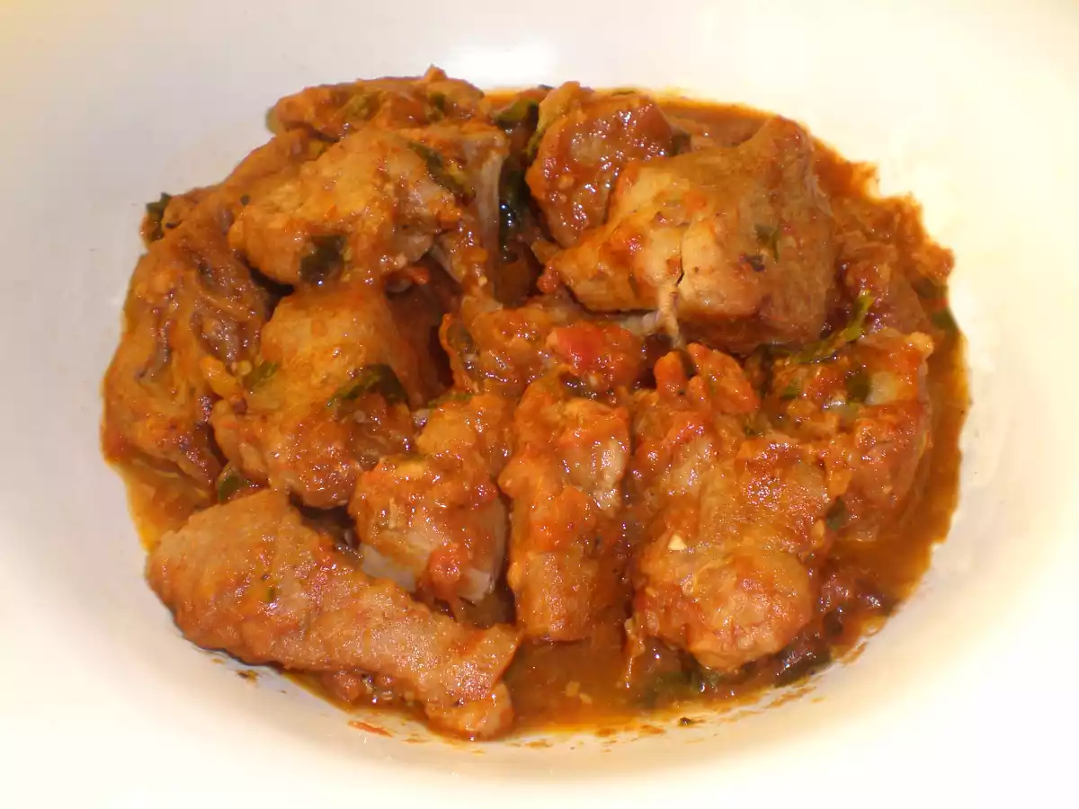 Guiso de pavo al pimentón