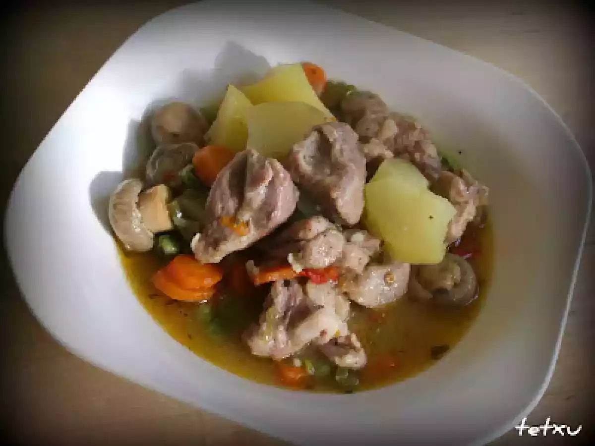 Guiso de Pavo con Champiñones (fussioncook)