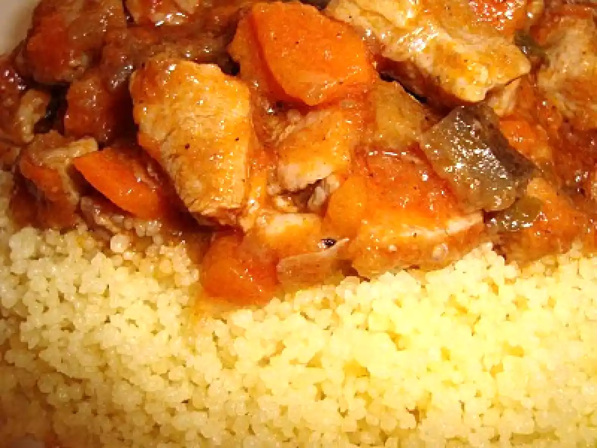 Guiso de pavo con cuscús