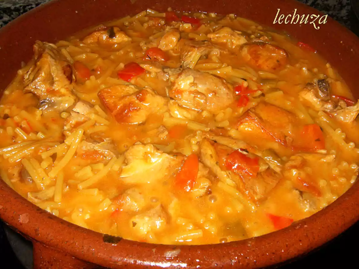 Guiso de pollo de corral con fideos - foto 2