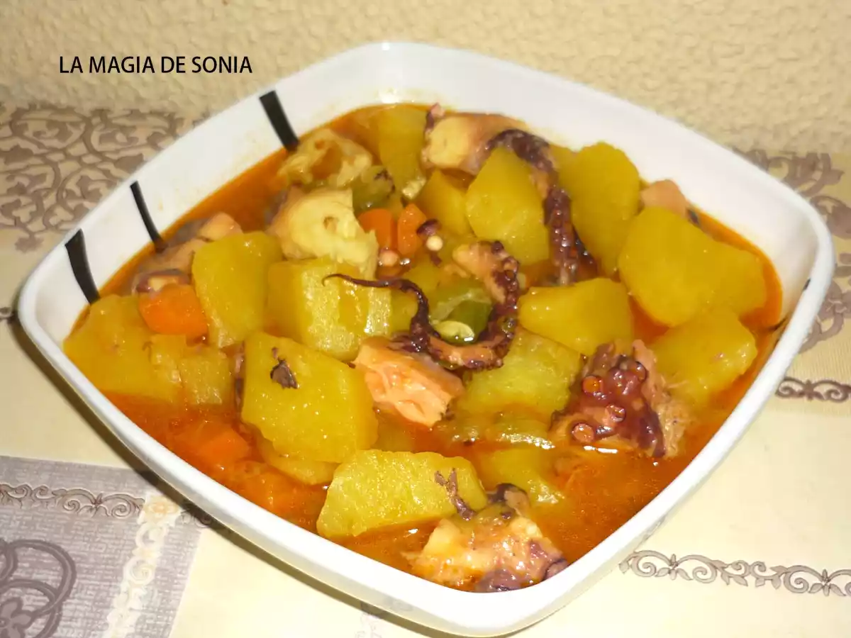 Guiso de Pulpo y Patatas.