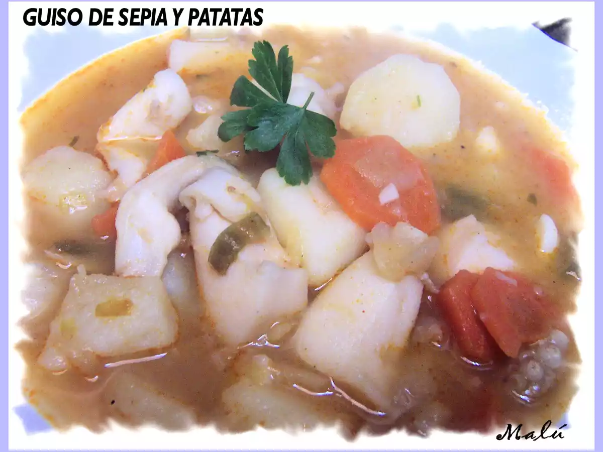 GUISO DE SEPIA Y PATATAS