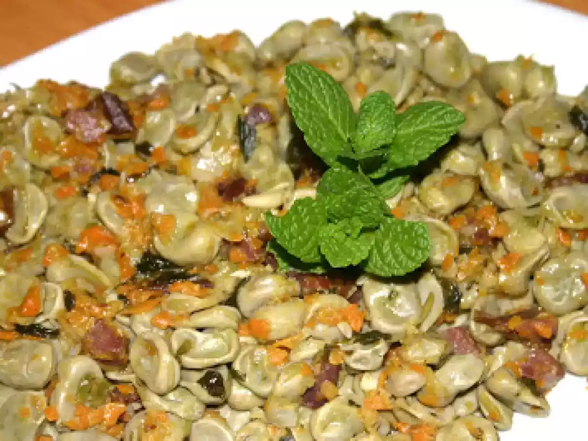 Habas al aroma de menta.