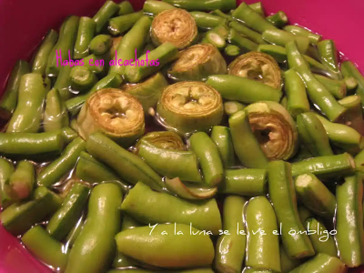 Habas con alcachofas