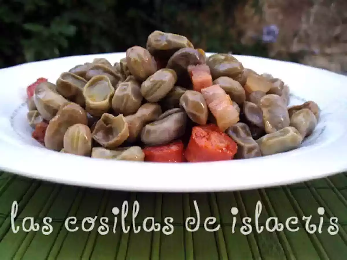 Habas con panceta y chistorra en FUSSIONCOOK