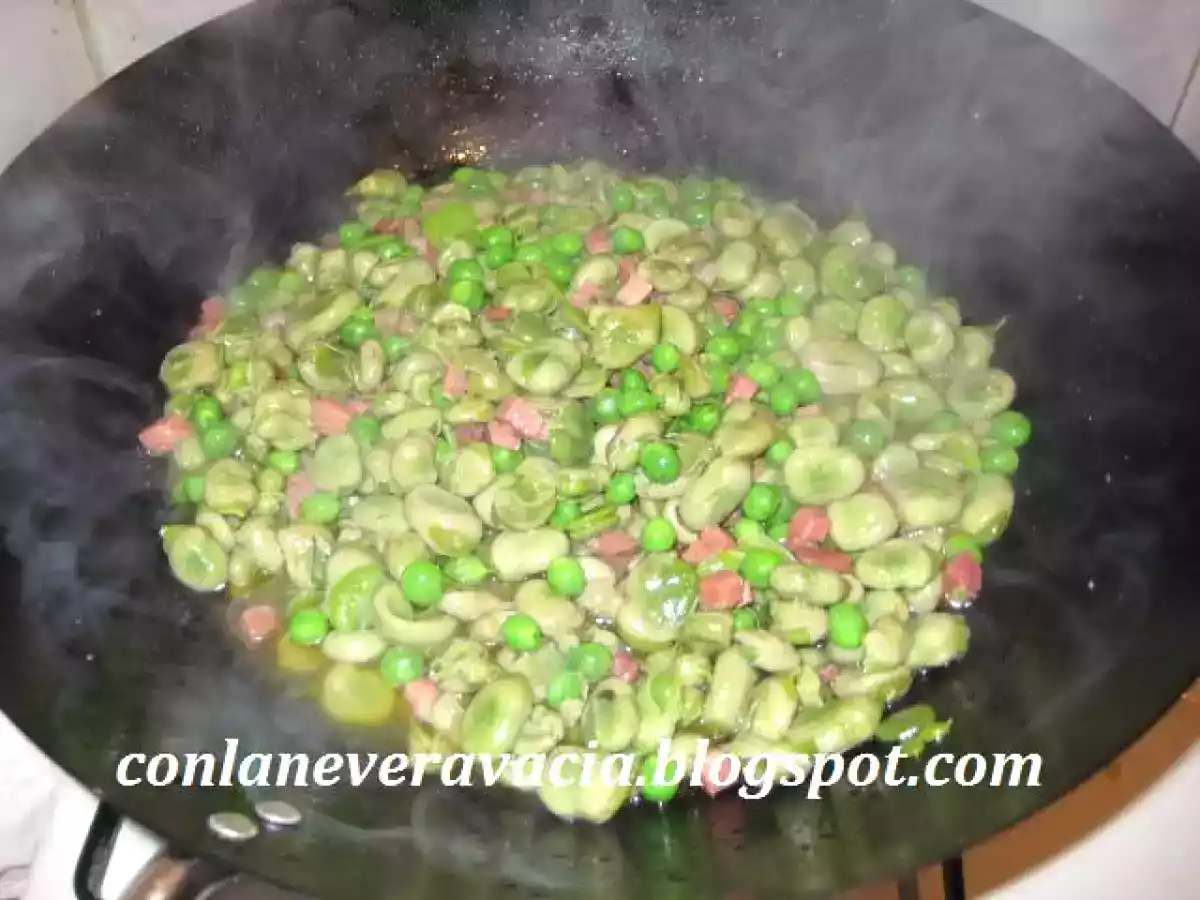 HABAS Y GUISANTES FRESCOS AL ACEITE DE OLIVA - foto 5