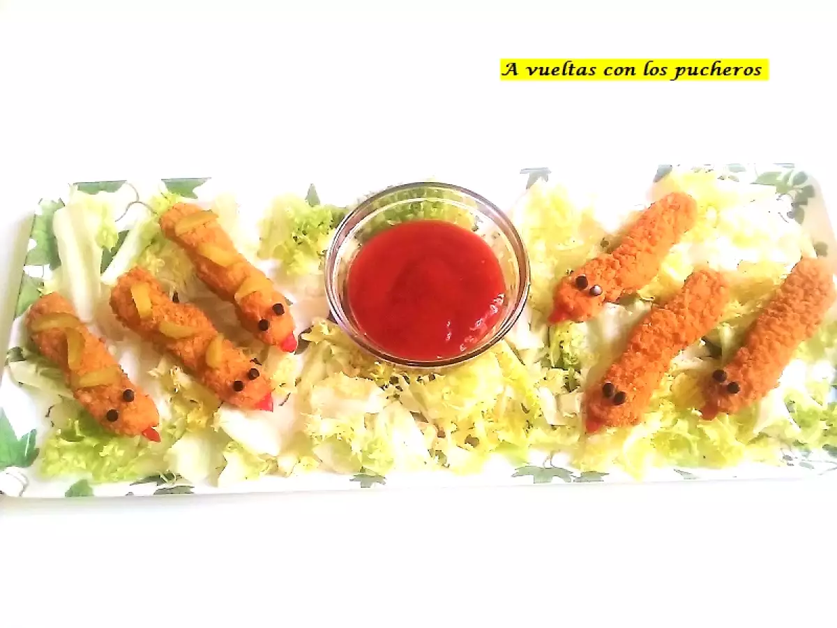 Halloween culebrillas de pollo - foto 2