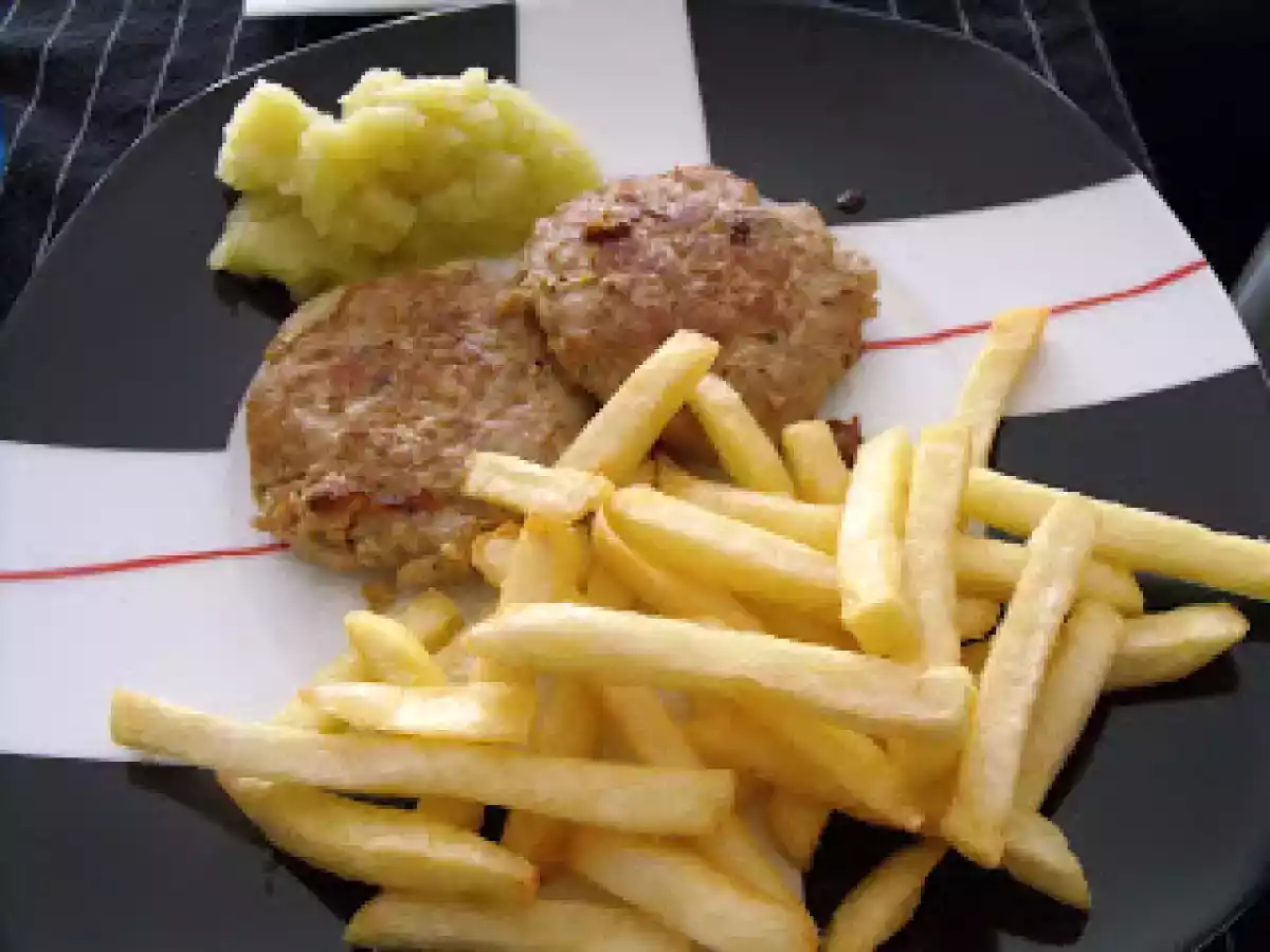 Hamburguesa con salsa de manzana