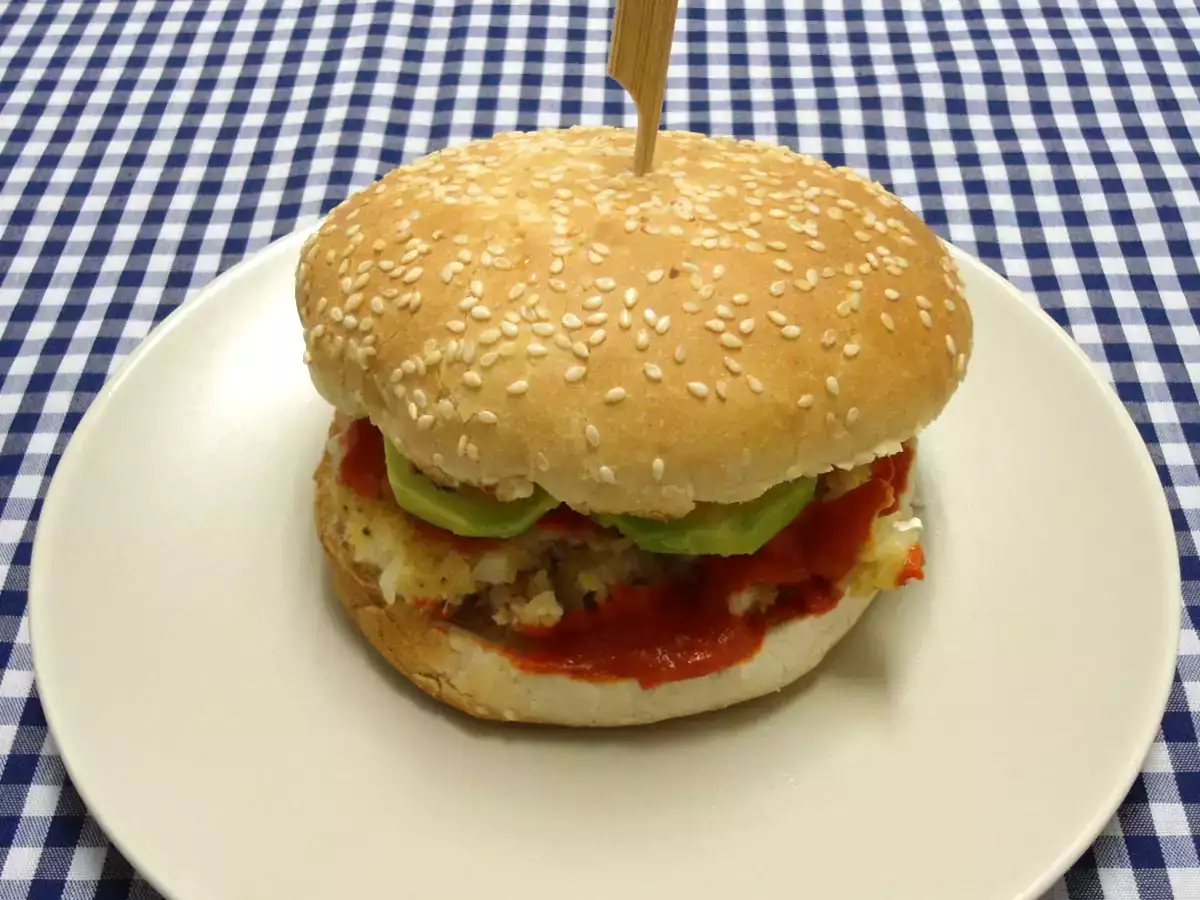Hamburguesa de bacalao