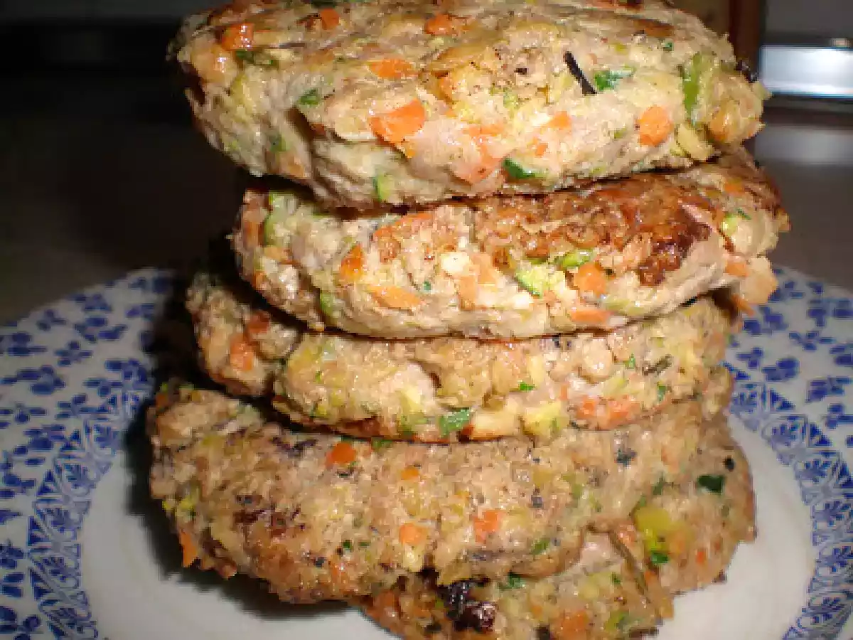 Hamburguesa de pavo con calabacin y zanahoria