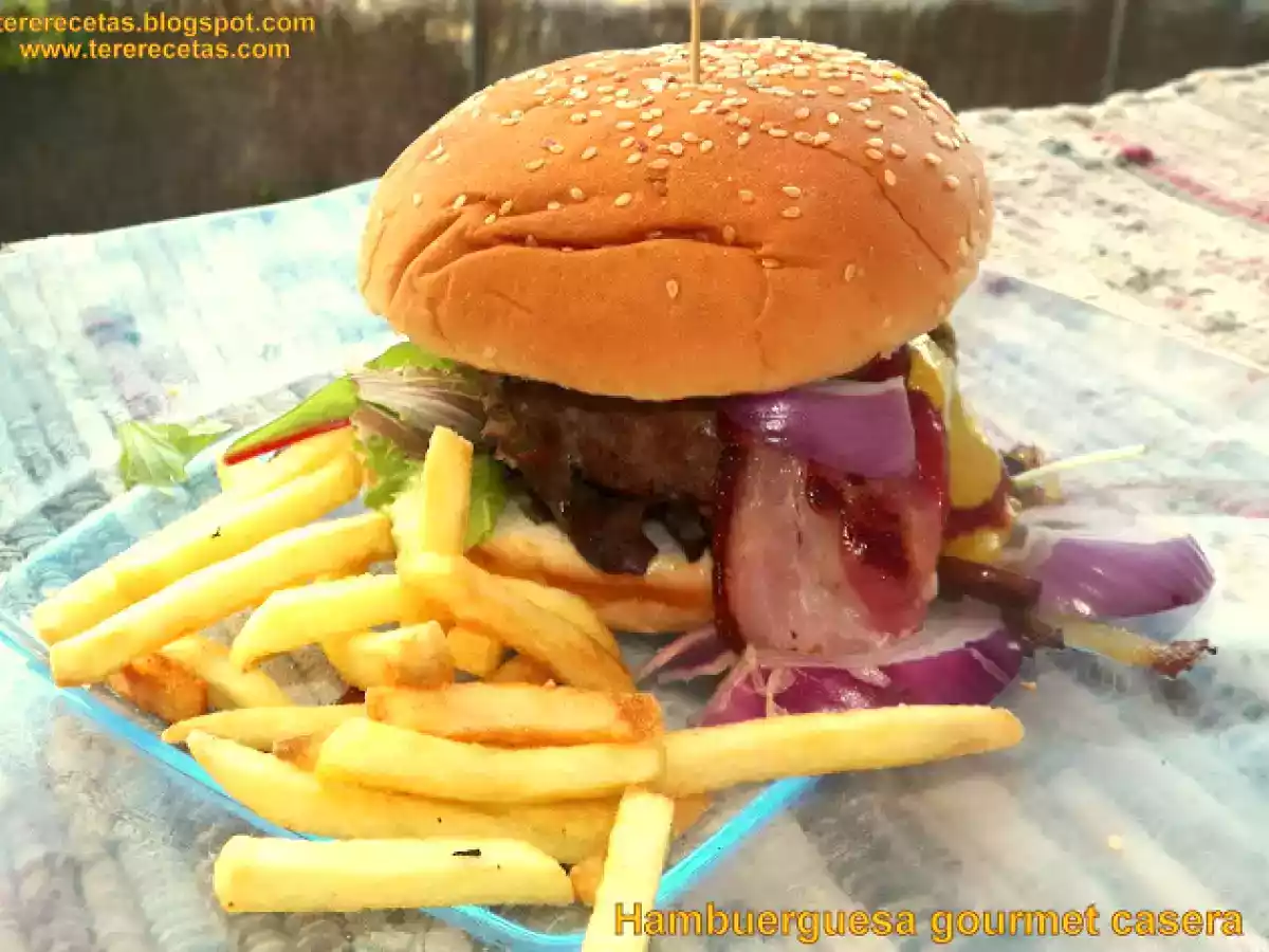 Hamburguesa gourmet casera