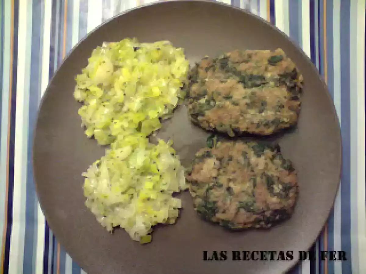 HAMBURGUESAS DE ESPINACAS CON PUERRO - foto 2