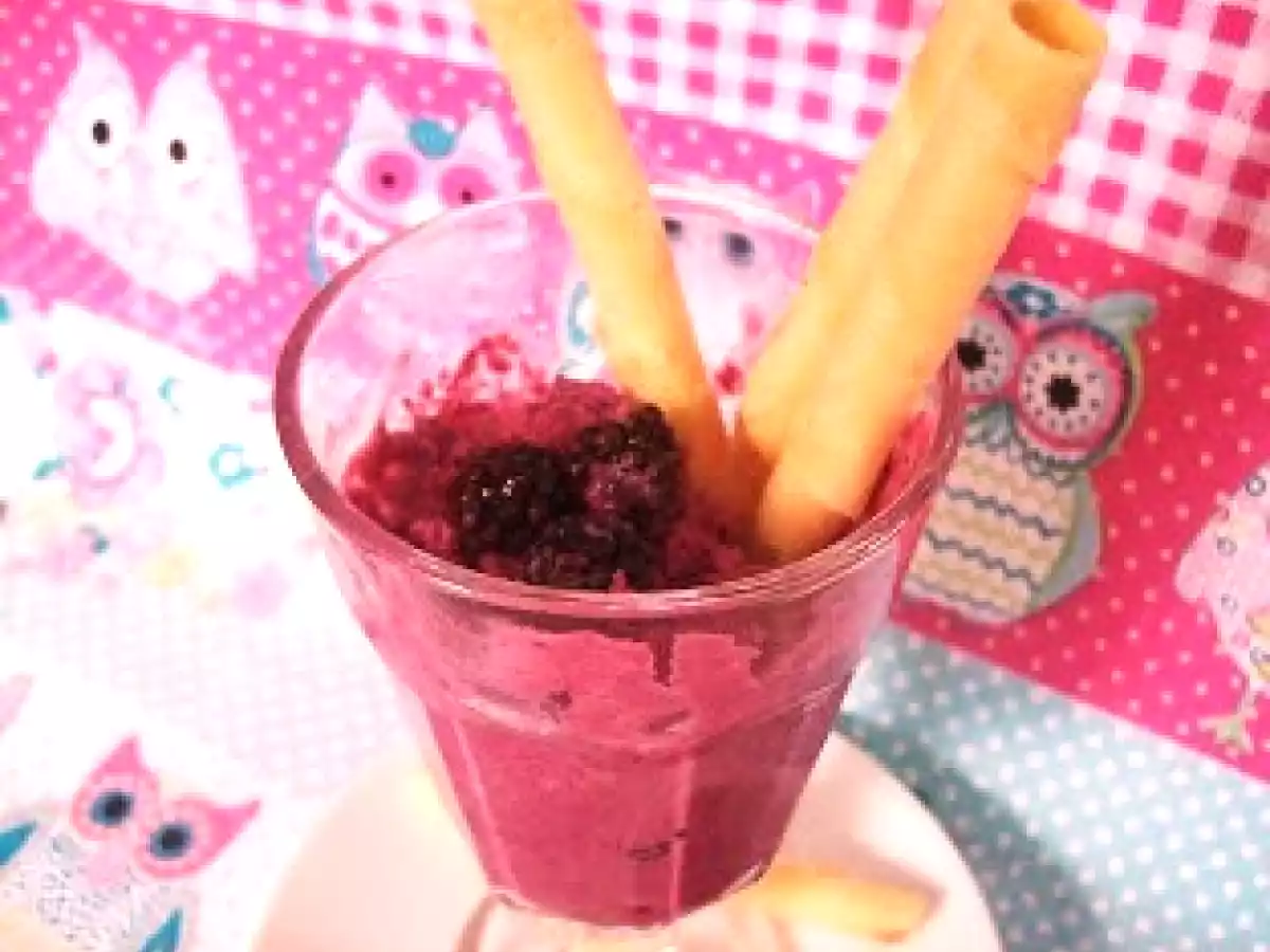 Helado cremoso de mora