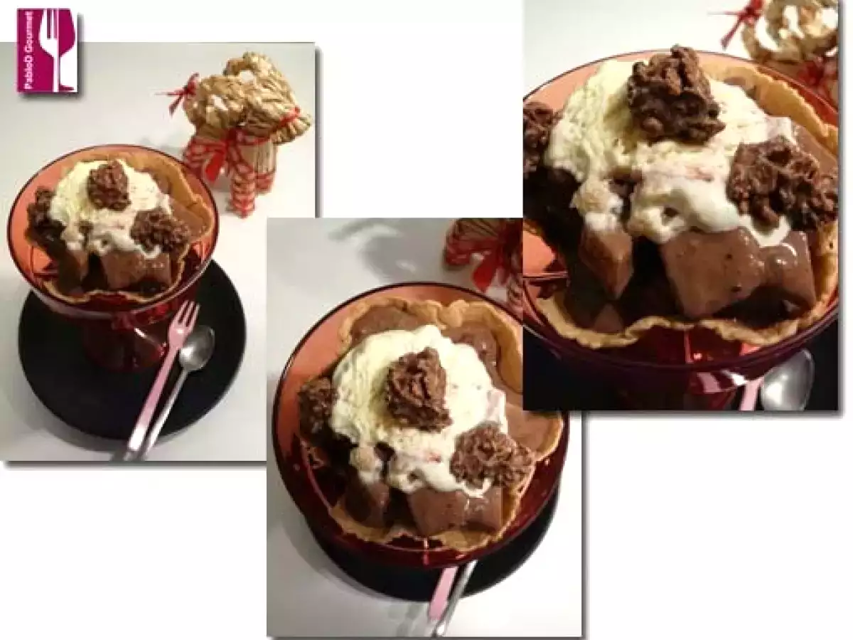 Helado de chocolate, melón con snaxs y vainilla - foto 2