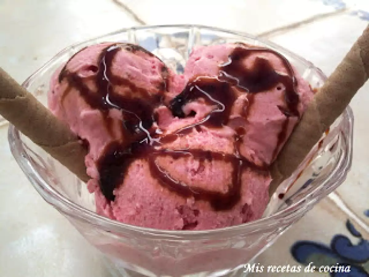 Helado de fresa con y sin thermomix - foto 2