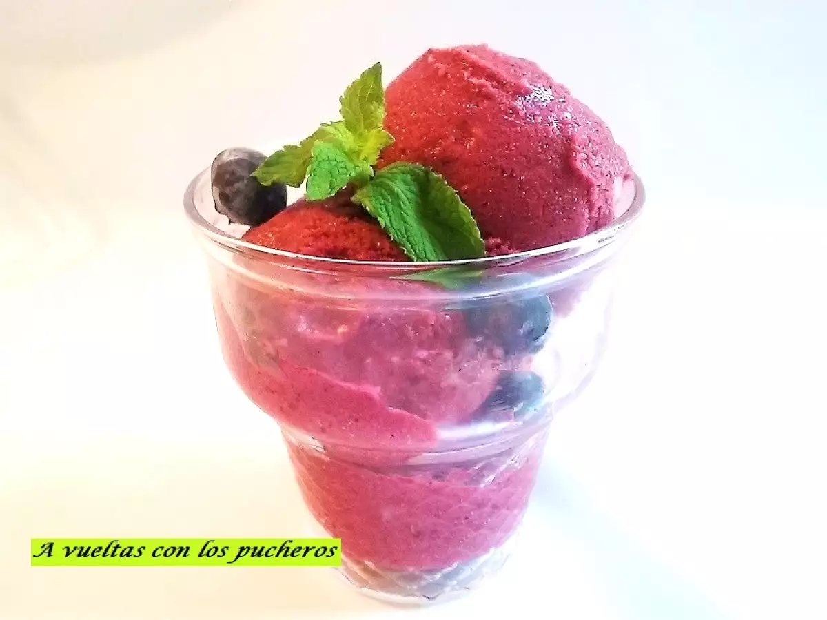 Helado de frutos del bosque light con/sin Monsieur Cuisine - foto 2