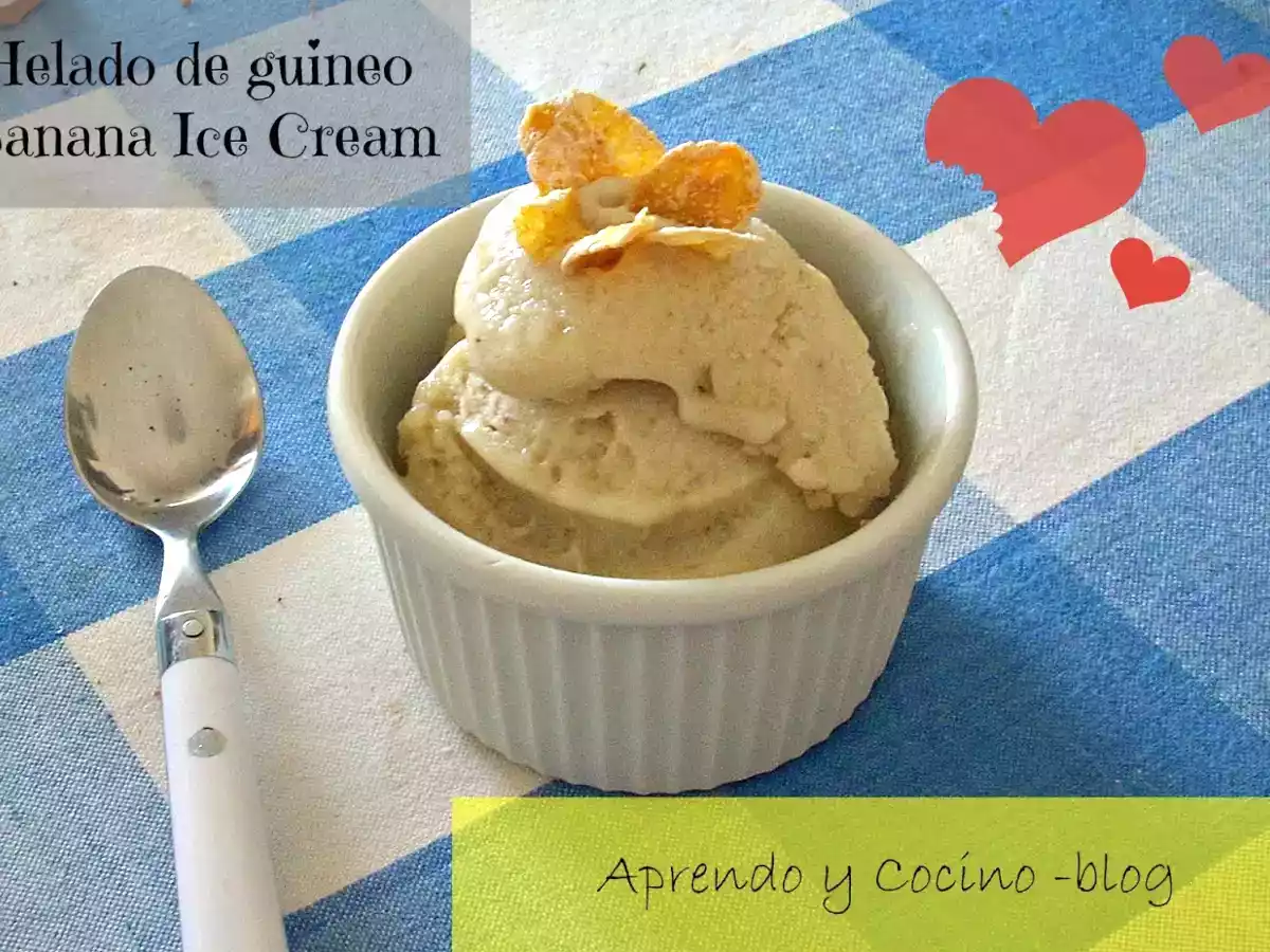 Helado de guineo, banana