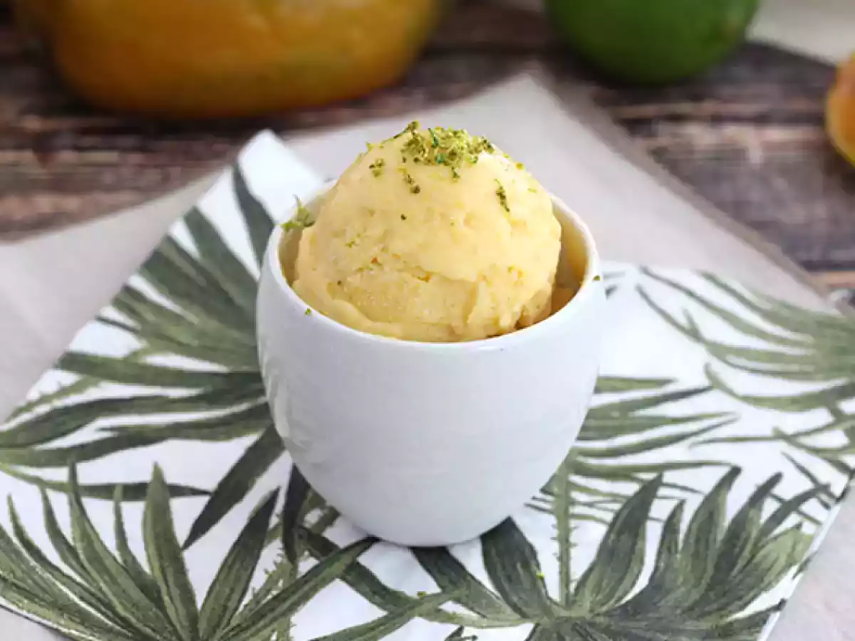 Helado de mango (sin heladera)